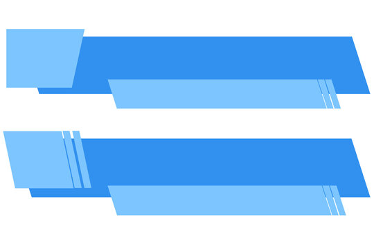 Modern Blue Lower Third Banner Template for Broadcast and Media, Clean Blue Media Title Bar Overlay Design