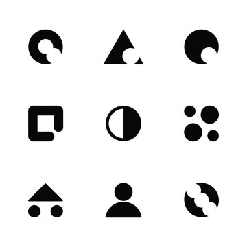 Abstract vector logo of a casino poker card with spades hearts clubs and diamonds symbols