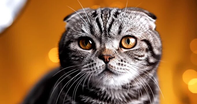 Cute Scottish Fold Cat Faces.