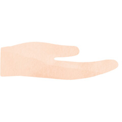 シンプルでフラットな手のイラスト｜手のひら・人体パーツ・白背景・単体素材