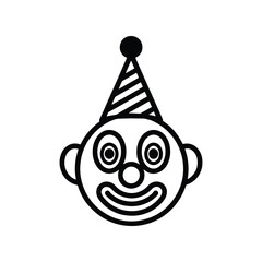clown icon or logo isolated sign symbol vector illustration - high quality black style vector icons
