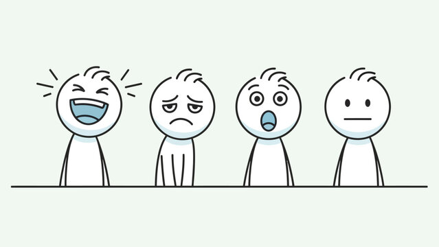 Emotions Expressed by Simple Cartoon Characters.