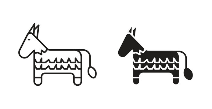 Donkey pinata icon. web vector design