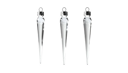Three Silver Fishing Lures with Hooks.