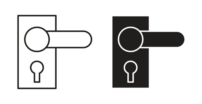 Door handle icon. web vector design