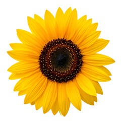 Fototapeta premium A close-up view of a vibrant sunflower with bright petals