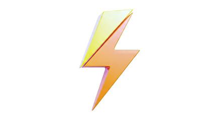 3D Lightning Bolt Symbol