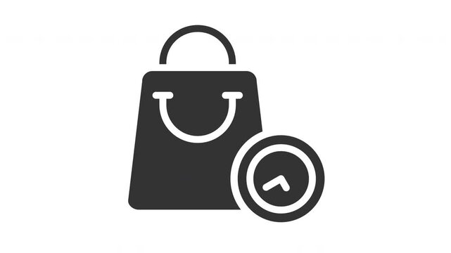 Animated shopping time icon