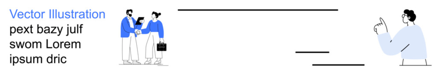 Obraz premium Collaboration, business meetings, teamwork culture, human resources, leadership training, workplace dynamics. Professionals shaking hands and a manager explaining a point. Business collaboration