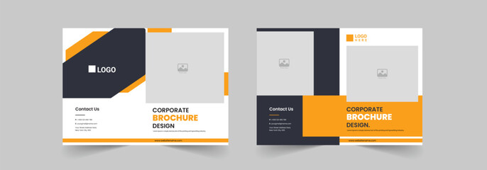 Modern Two-Page Corporate Business Brochure Design Template | Professional Company Profile Flyer