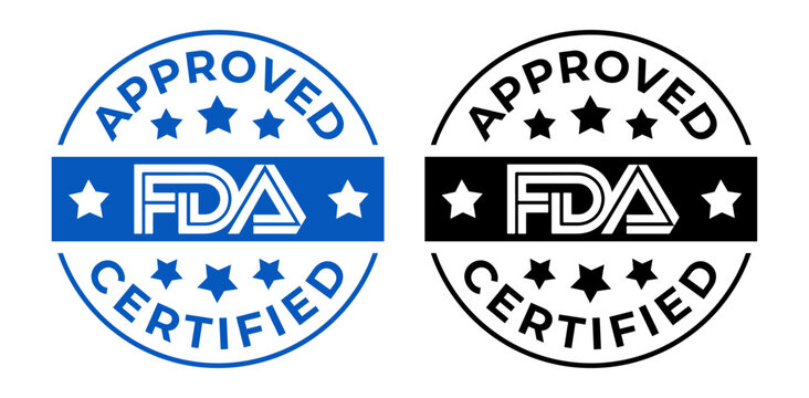 FDA Approved Certified Badges &ndash; Official Medical Quality Compliance Icons Set