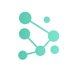 Obraz premium Minimal Molecule Network Illustration