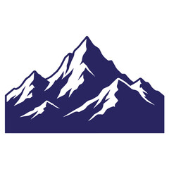 Fototapeta premium Snowy mountain range landscape with peaks and slopes in a graphic illustration style scenic natural scenery