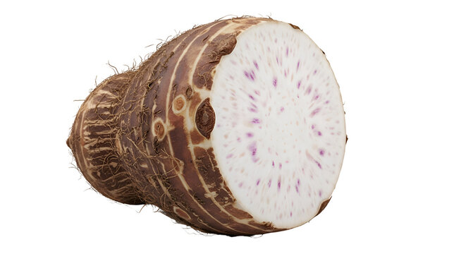 Taro Root Vegetable Cut Open Fresh.