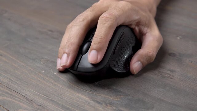 Close-up mouse click with a crisp, dry plastic snap