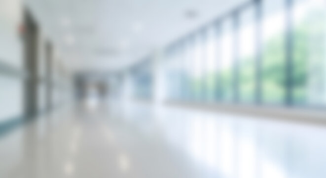blur image background of corridor in hospital or clinic image