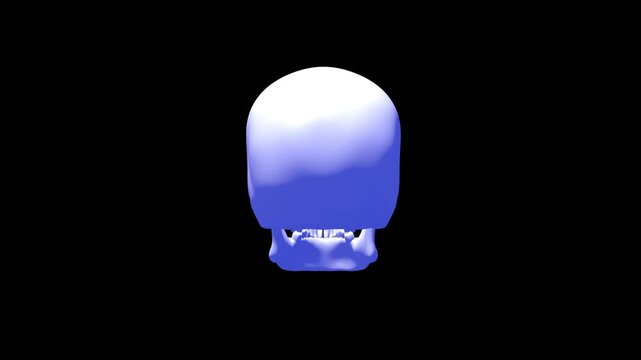 Skull rotate, Animation, Transparent background