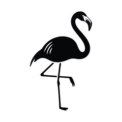 Naklejka premium Stunning black flamingo illustration for design projects