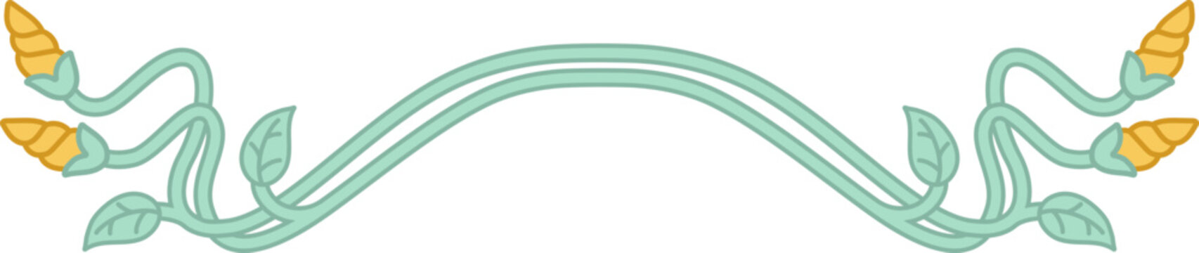 Classic Deco Art Nouveau Frame Border with Soft Curves