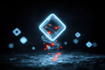Naklejka premium quantum computing research explores qubit states where superposition and entanglement transform algorithmic performance