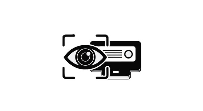 Digital illustration of eye scanning for surveillance