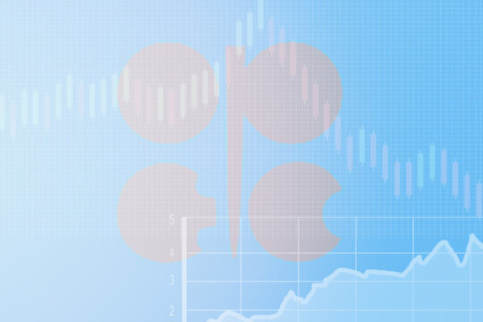 OPEC, Concept 3D opec logo impoverishment of oil-producing countries.
