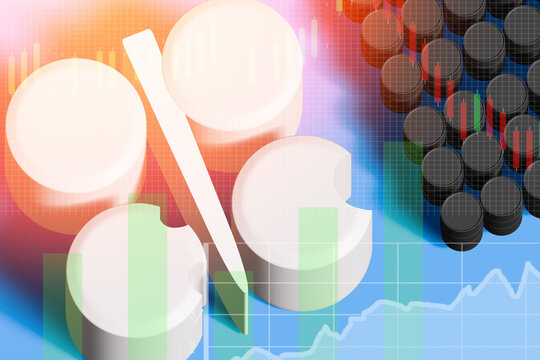 OPEC, Concept 3D opec logo impoverishment of oil-producing countries.