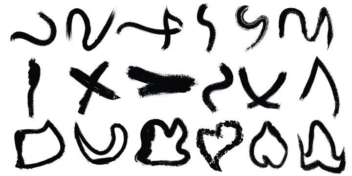 Ancient symbolic inscription on white background