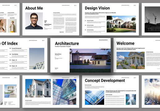 Architecture Portfolio Presentation Template Design