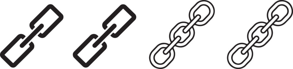 Naklejka premium Chain Link Connection Metal Vector Icon