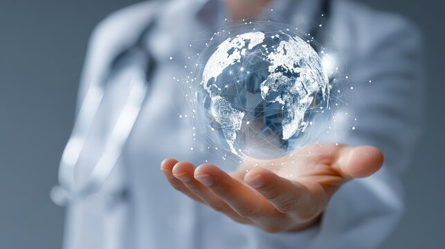 Global healthcare, medicine and insurance concept, medical protection and worldwide care theme