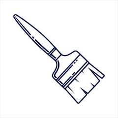 Obraz premium Versatile Painter Brush Vector Icon Art Tool for DIY Home Improvement Projects