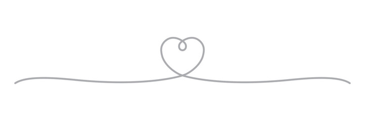 ハートのライン装飾・シンプルで可愛いベクター素材