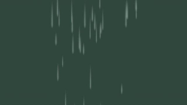 Falling light lines descend in mint green and white motion