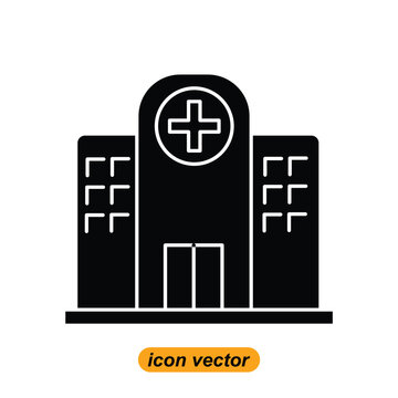 hospital icons. Flat illustrations of hospital vector icons for the web. Vector illustrations of company icons.