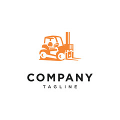 Forklift Vector Logo Icon Simple