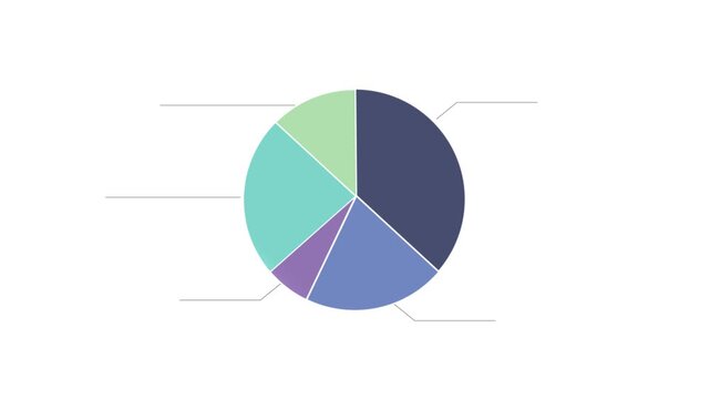 Colorful Pie Chart Visualizing Data and Statistics.