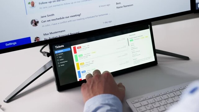 Checking Support Tickets On Secondary Screen