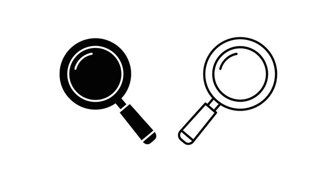 Magnifying glasses icon set, search tools, vector illustration, zoom in symbols Vector