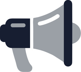 Flat Simple Loudspeaker with Handle Symbol Message Announcement Icon
