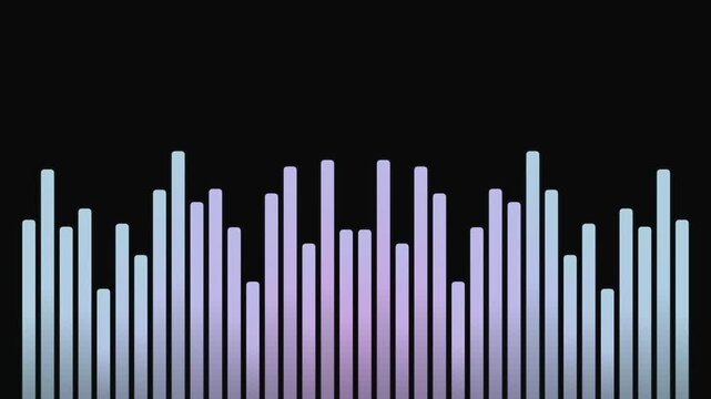Equalizer Bars Moving to Music Rhythm.