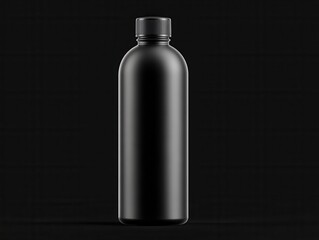 plastic bottle mockup isolated on a black background