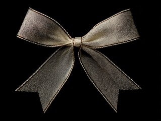 ribbon bow isolated on a black background