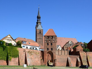 Skyline of the Old Town of Tangerm&uuml;nde, Saxony - Anhalt
