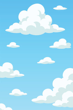 cartoon cloud in the blue sky