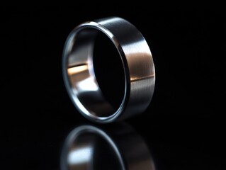 metal ring isolated isolated on a black background