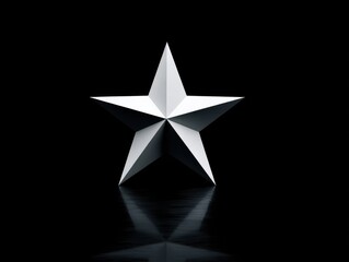 floating star icon isolated on a black background