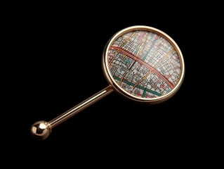 map pin prop isolated on a black background