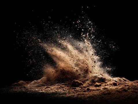 dirt splatter isolated on a black background