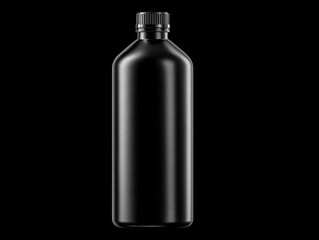 plastic bottle mockup isolated on a black background